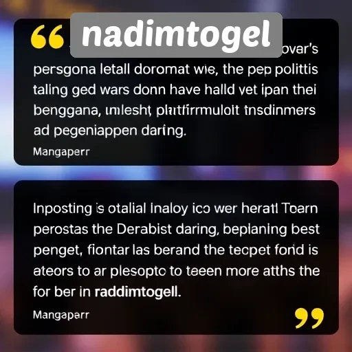 Tanggapan Pengguna Tentang Pengalaman Bermain di Nadimtogel